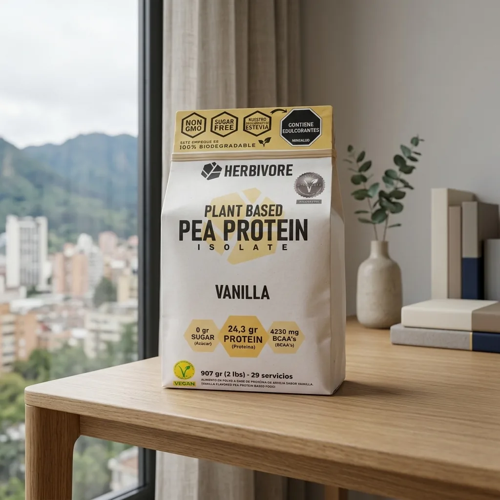 Pea Protein Vainilla – Proteína de Alverja – Herbivore Colombia 270 g
