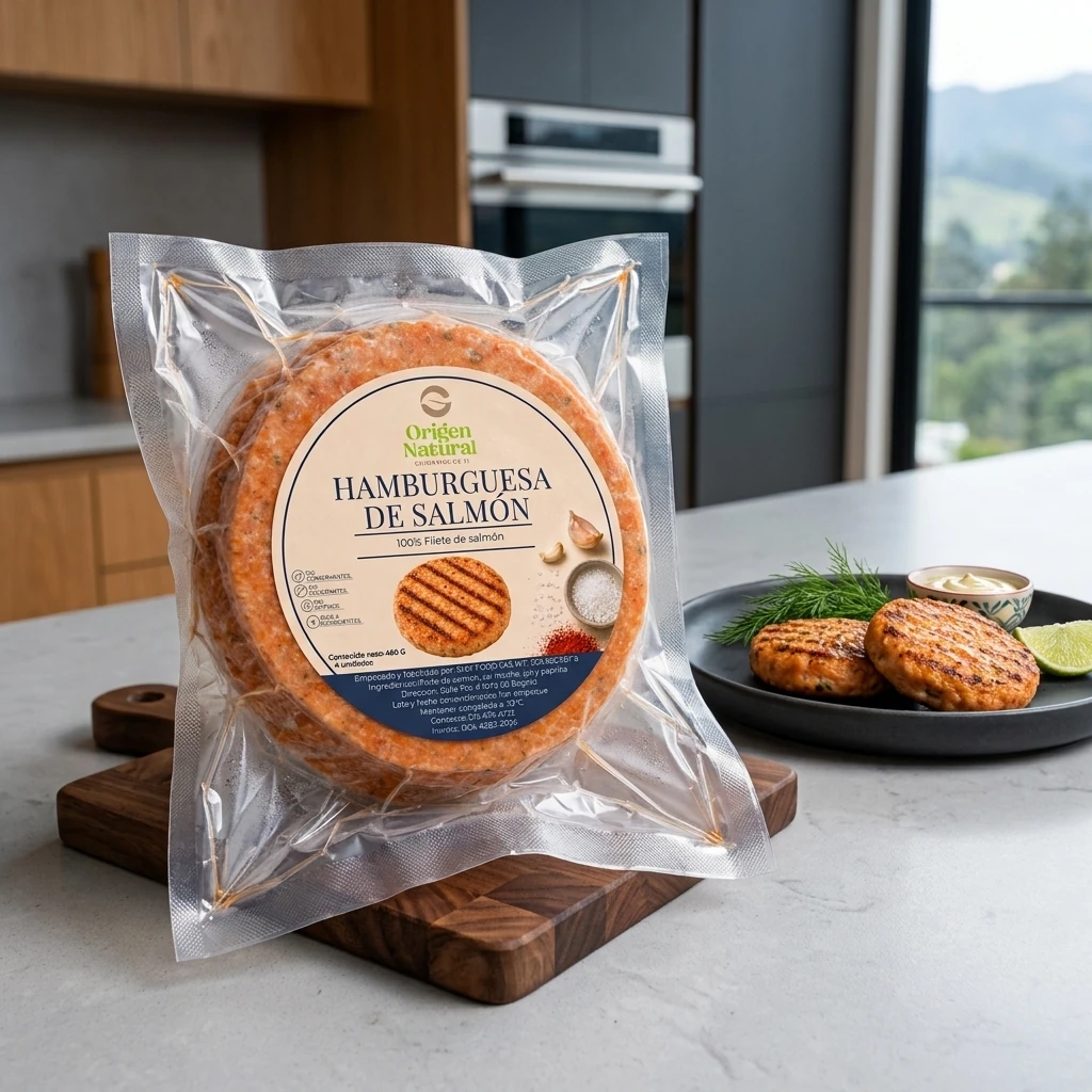 Hamburguesas de Salmón Del Origen 4 Unidades 460 gr