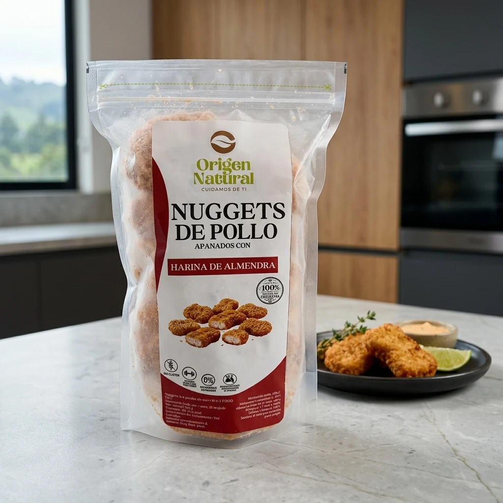 Nuggets de Pollo con Harina de Arroz Natural Del Origen 450 gr